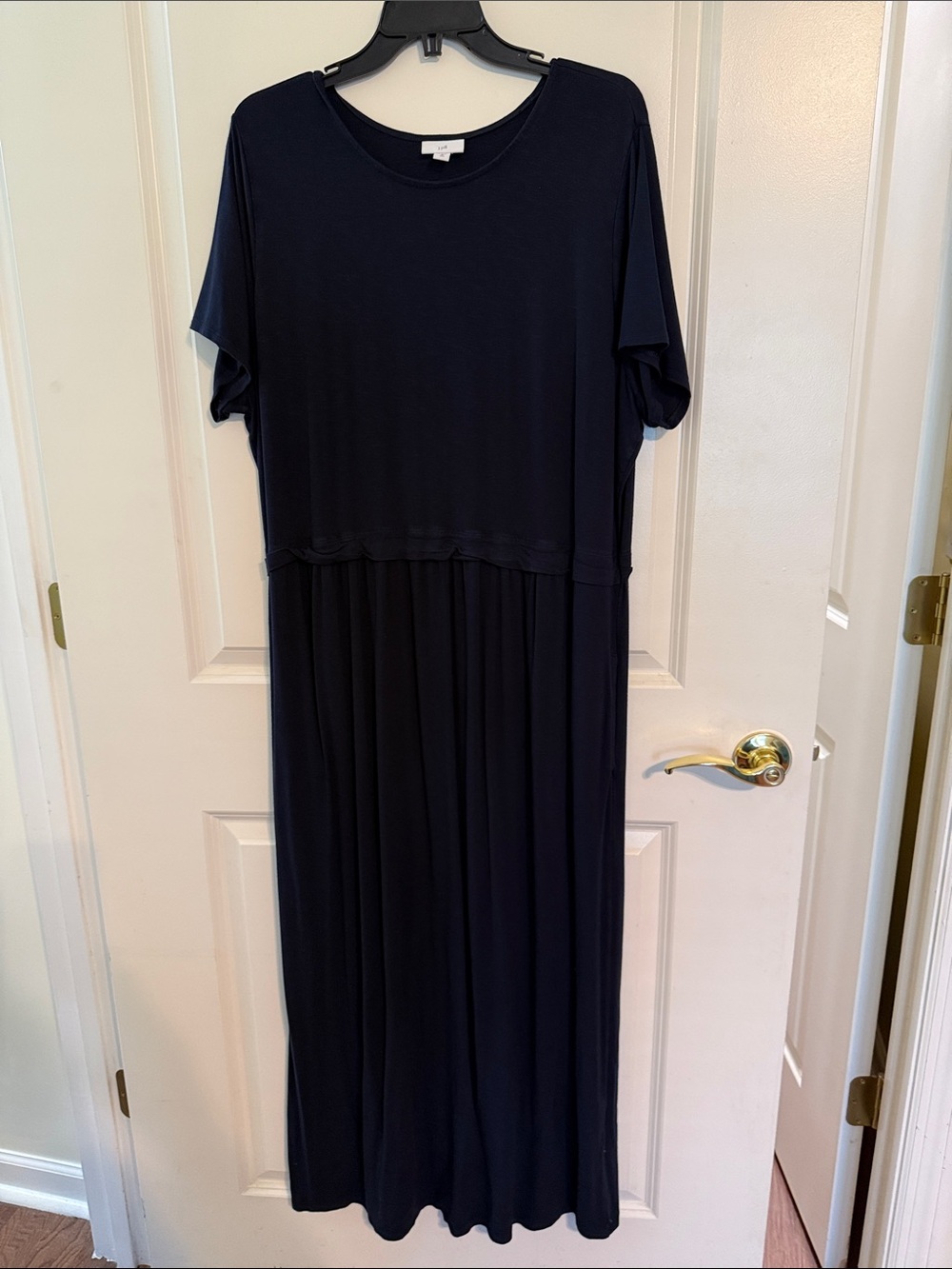 J. Jill Women’s Navy Short-Sleeve Maxi Dress 1X